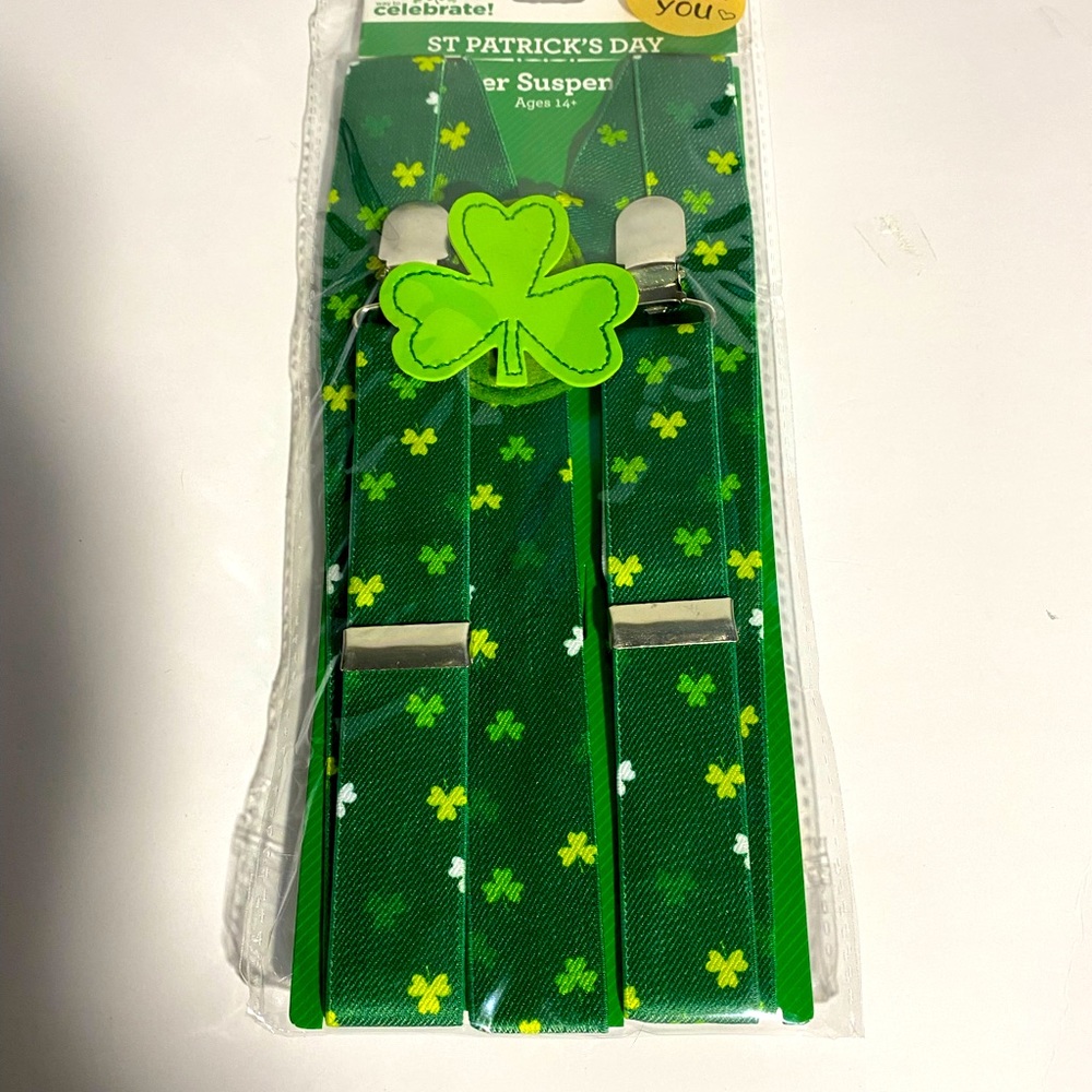 ❤️Unisex one size St Patrick’s Day Funny Suspenders.